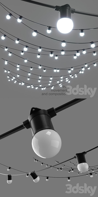 Editable garland belt light street